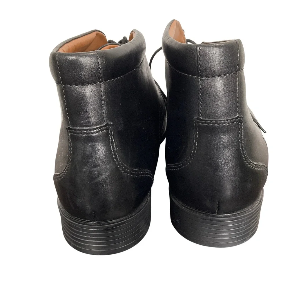 Clarks Chukka Boots Mens 11W Black Whiddon‎ Extreme Comfort Waterproof Leather
